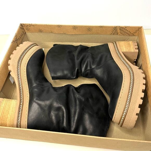 Free People Mel Leather Slouch Boot in Black  Size 7.5 NIB - Picture 14 of 15